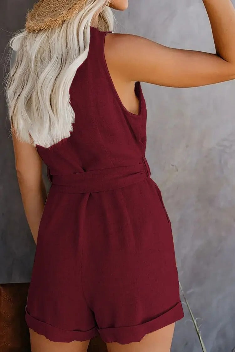 Levoire | Élégant Short Playsuit Avec Poches