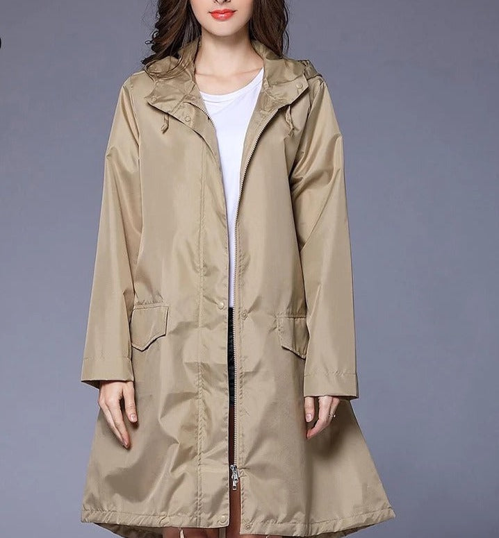Levoire | Veste De Pluie Coupe-Vent Avec Fermeture Éclair Braun