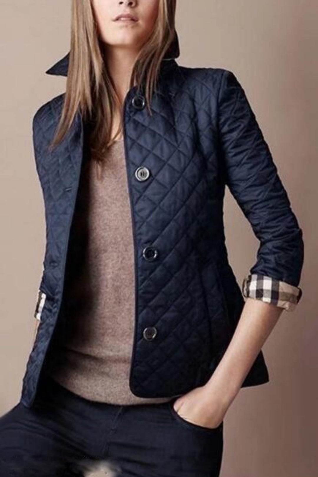 Levoire | Femme Veste Matelassée | Elégant Bleu