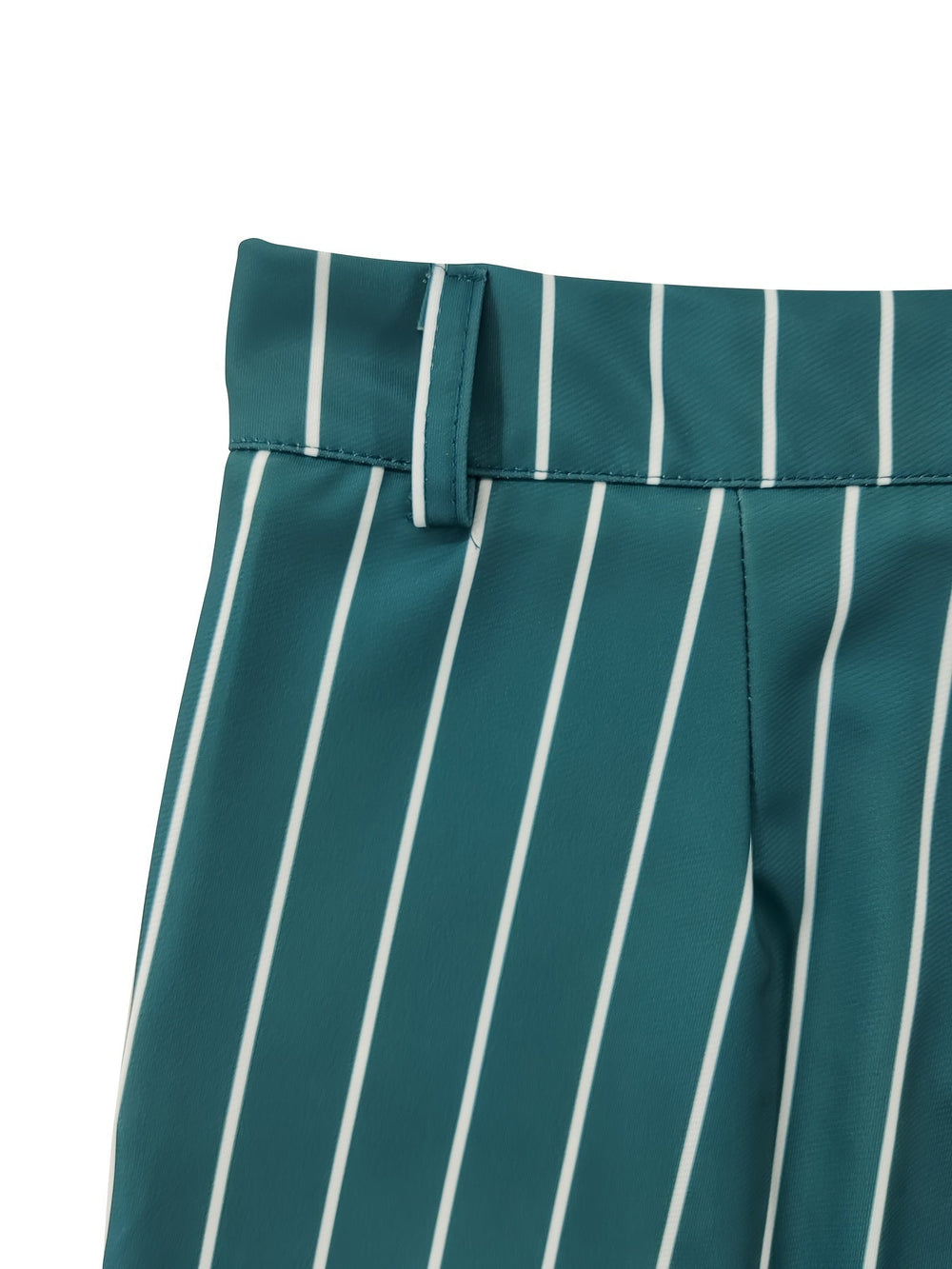 Levoire | Rétro Vert Rayé Imprimé Numérique Pantalon Homme