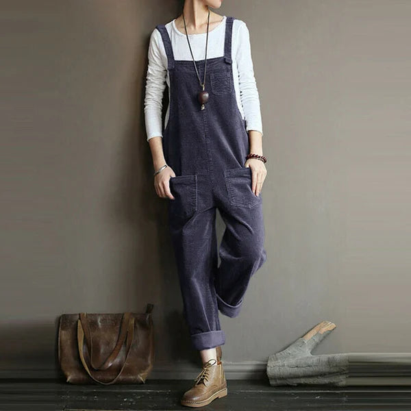 Levoire | Combi-Pantalon En Corde Confortable Bleu foncé