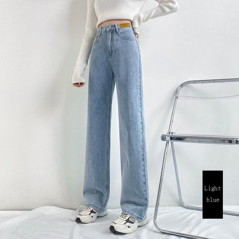Levoire | Jean Taille Haute À La Mode Pour Femmes Bleu ciel