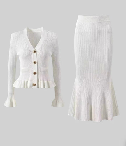 Levoire | Robe En Tricot Avec Boutons En Perles