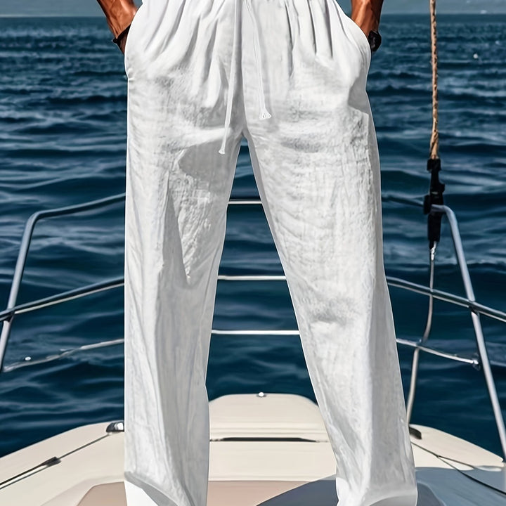 Levoire | Pantalon De Plage Pour Hommes En Coton Avec Cordons