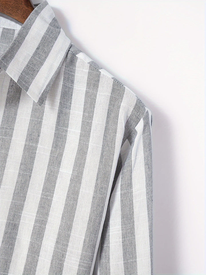 Levoire | Chemise Homme Rayée Avec Revers