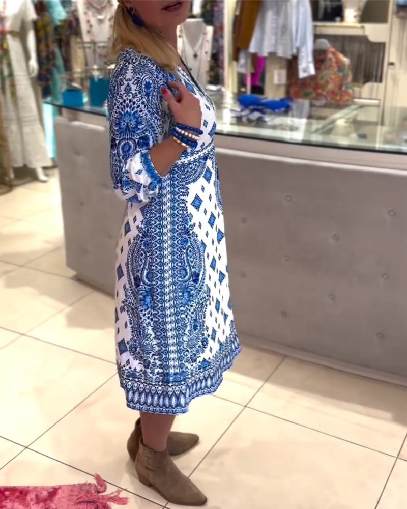 Levoire | Robe Midi Élégante Avec Décolleté En V