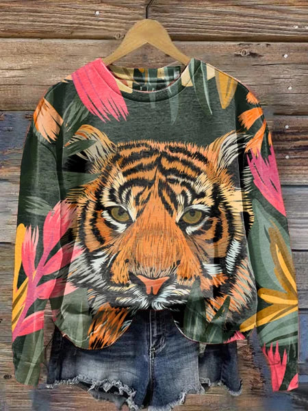 Levoire | Jersey Avec Col Rond Imprimé Animal Style 4