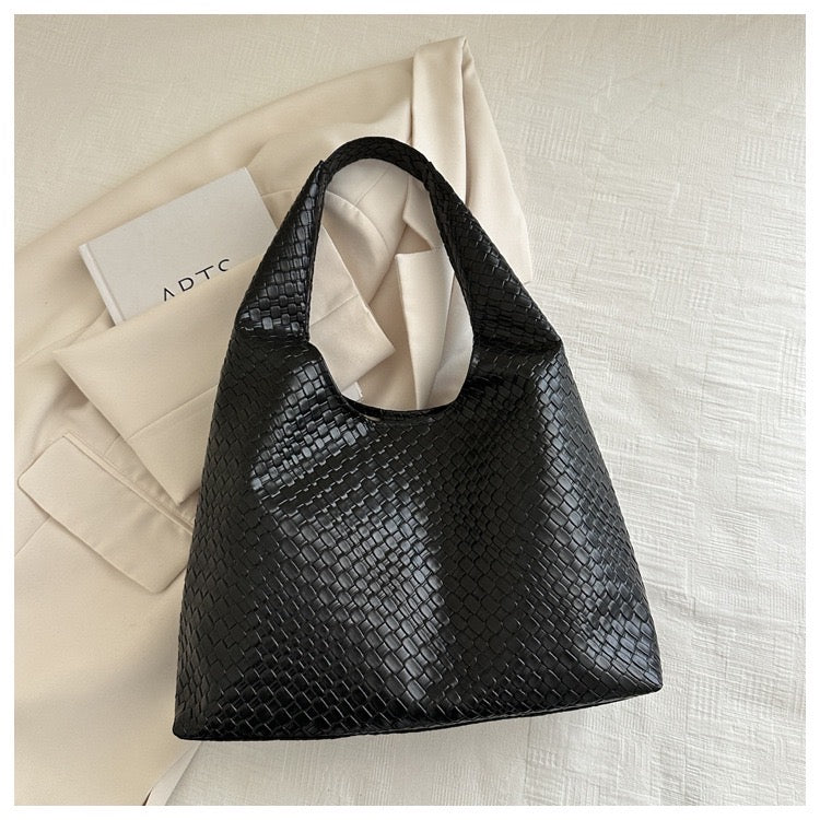 Levoire | Sac Élégant En Simili Cuir Serpent Noir