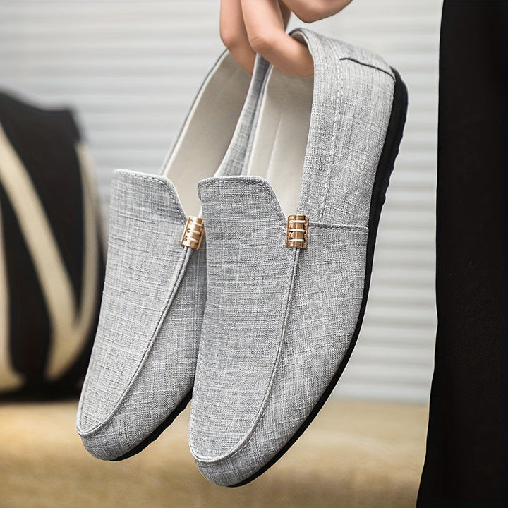 Levoire | Mélange Sans Cuir Chaussures Loafers En Tissu Respirant gris