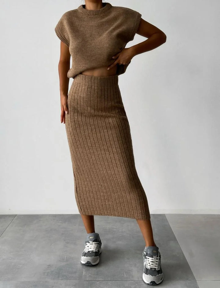 Levoire | Ensemble En Tricot Sans Manches