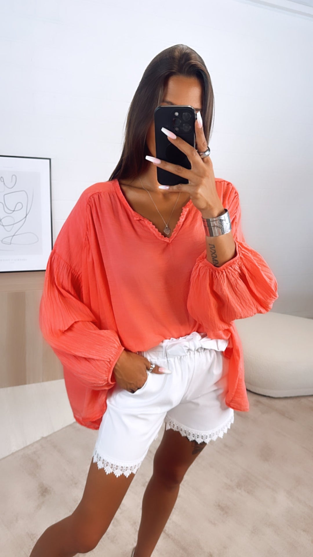Levoire | Chemise En Corail Amelia En Coton L