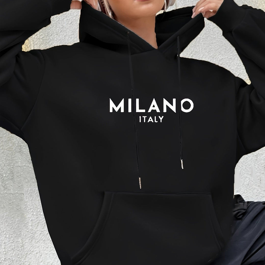 Levoire | Sweat À Capuche Avec Imprimé Italien Et Cordon De Serrage