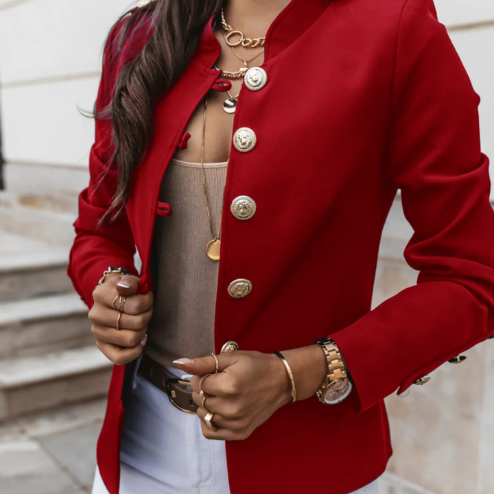 Levoire | Blazer Avec Boutons Pour Femmes Rot