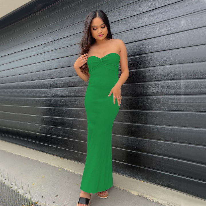 Levoire | Robe Longue Sans Bretelles En Maille