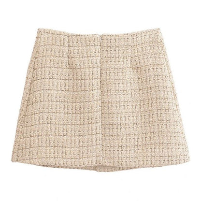 Levoire | Jupes en tweed en A avec boutonnière