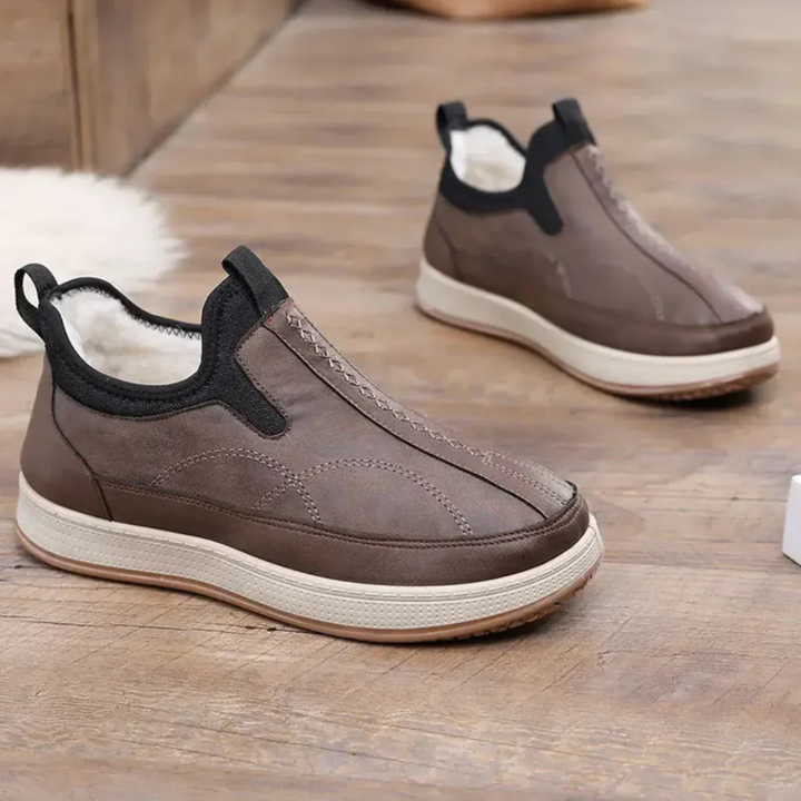 Levoire | Baskets Slip On Confortables Avec Doublure Chaude Braun