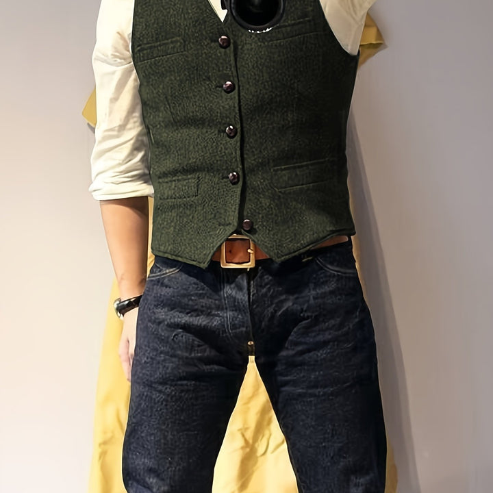 Levoire | Gilet En Laine Inspiré Par La Récolte Du Vin Avec Motif De Toile D'Araignée vert olive