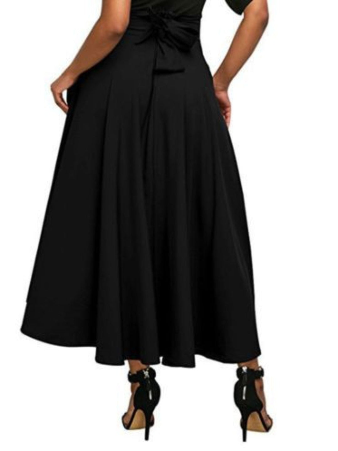 Levoire | Jupe Midi Plissée Taille Haute Femme A-Ligne, Avec Ceinture Et Fluide Avec Poches
