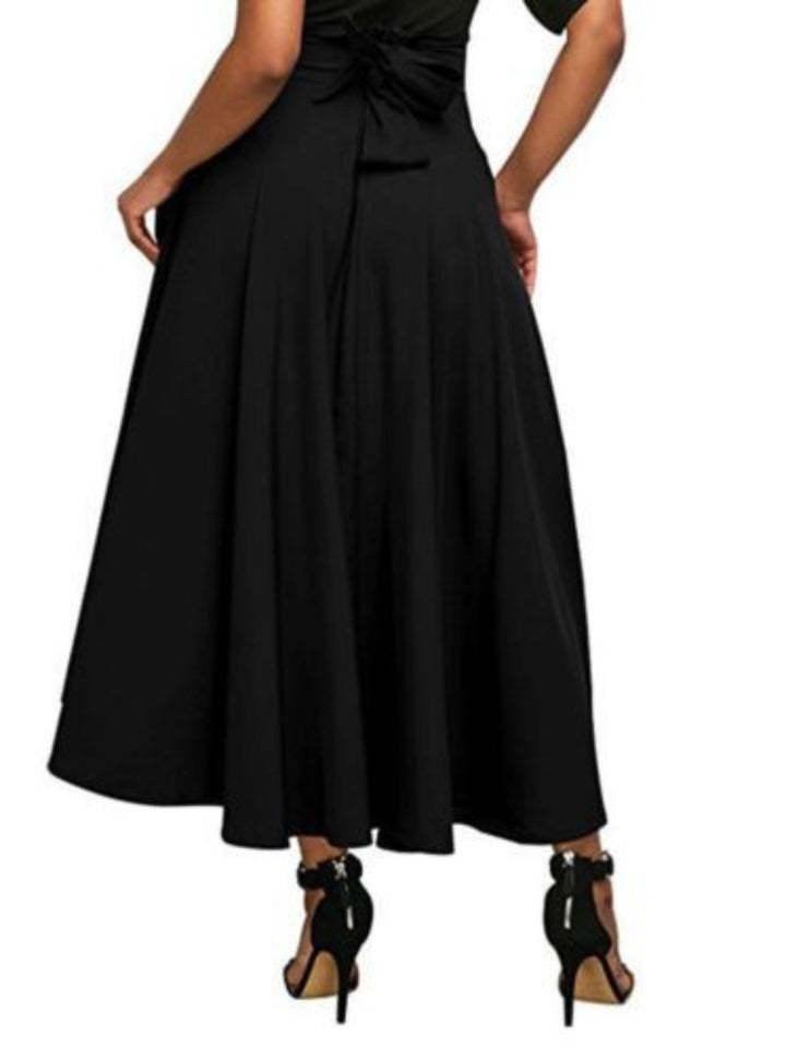 Levoire | Jupe Midi Plissée Taille Haute Femme A-Ligne, Avec Ceinture Et Fluide Avec Poches