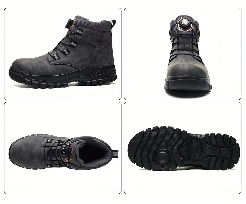 Levoire | Bottes De Sécurité Mi-Haute Durables Avec Fermeture Magnétique Tournante Pour Hommes
