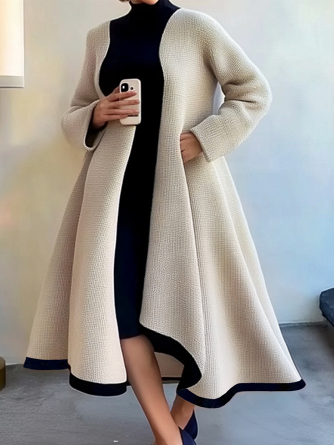 Levoire | Gilet À Front Ouvert Avec Combinaison De Couleurs Crème