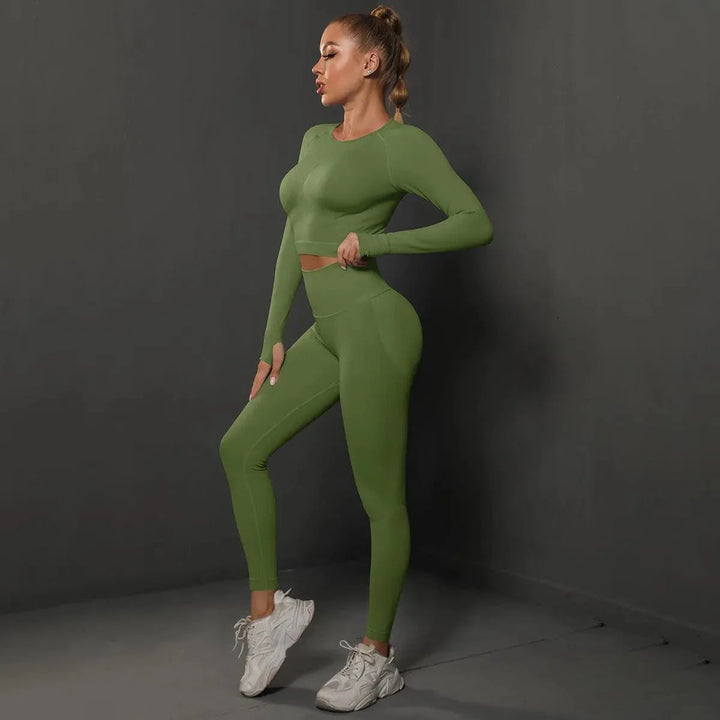 Levoire | Pantalons de yoga et haut parfaits vertige vert