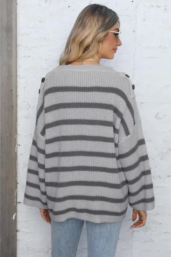 Levoire | Chemise à col rond rayée