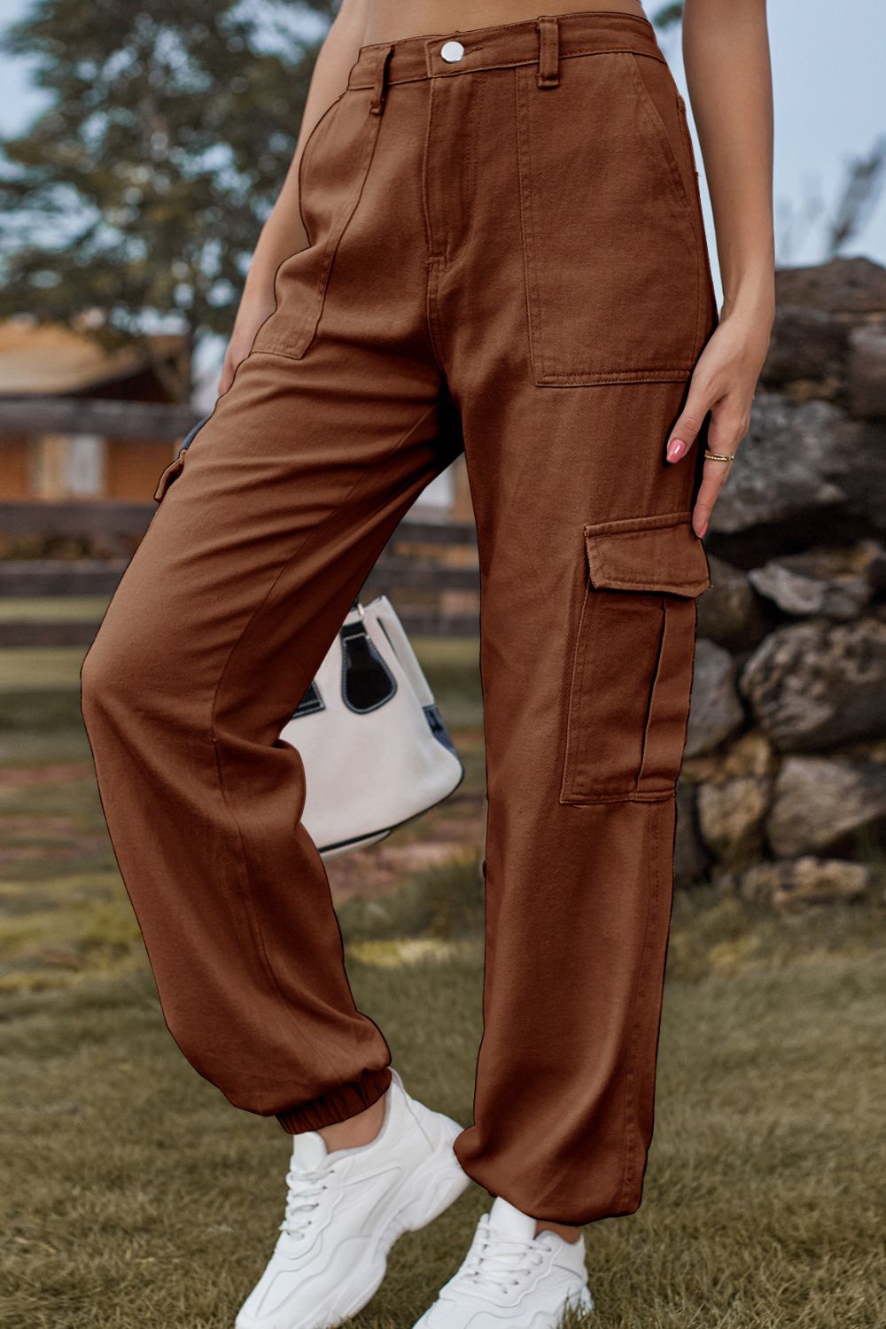 Levoire | Pantalon En Jean Coloré Avec Poches Kastanja
