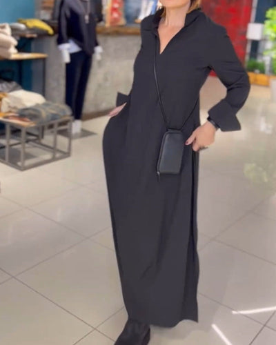 Levoire | Robe Longue Ample avec Fente sur le Côté