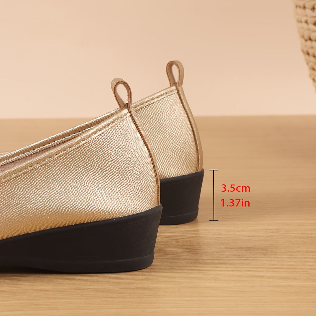 Levoire | Classiques Ballerines Blanches Avec Motif Croisé Doré