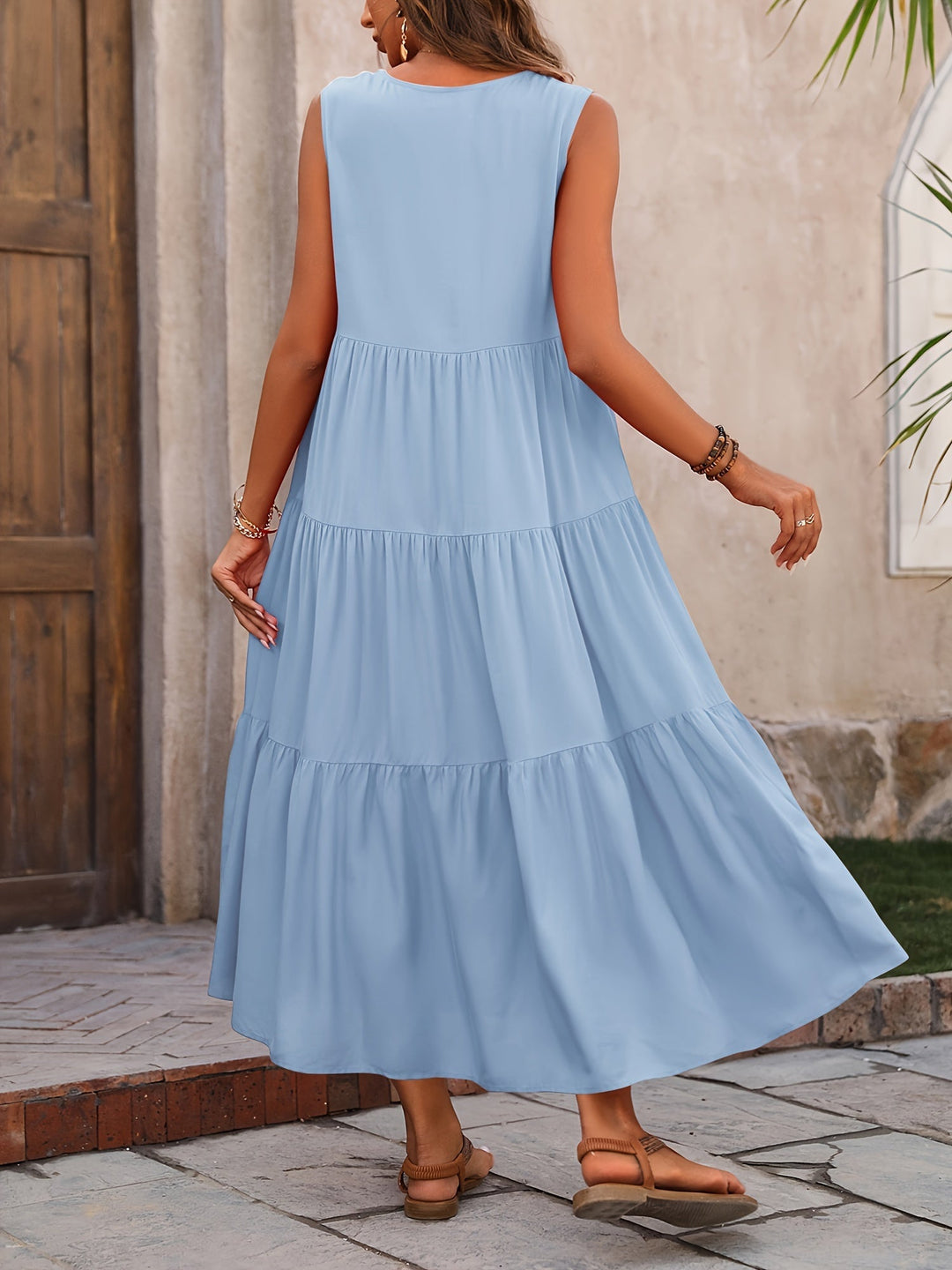 Levoire | Robe Sans Manches Décontractée Avec Volants