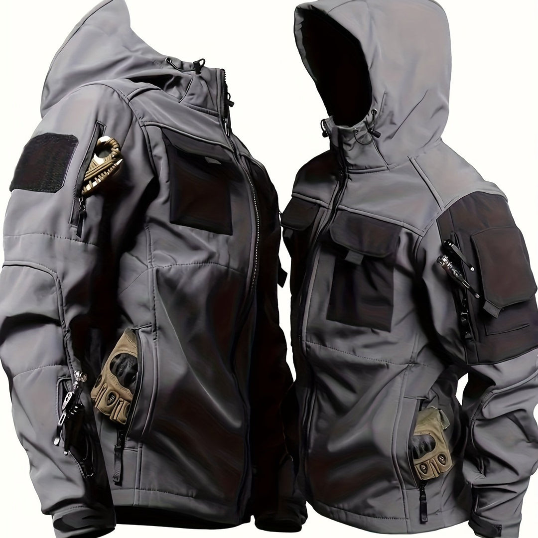 Levoire | Veste Softshell Imperméable Pour Homme Avec Capuche gris