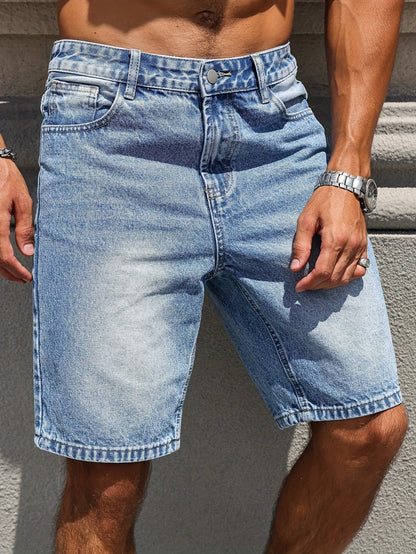 Levoire | Shorts En Denim D'Été Décontractés Pour Hommes À Jambe Droite