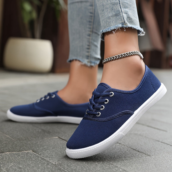 Levoire | Basses Chaussures En Toile Confortables Blanches