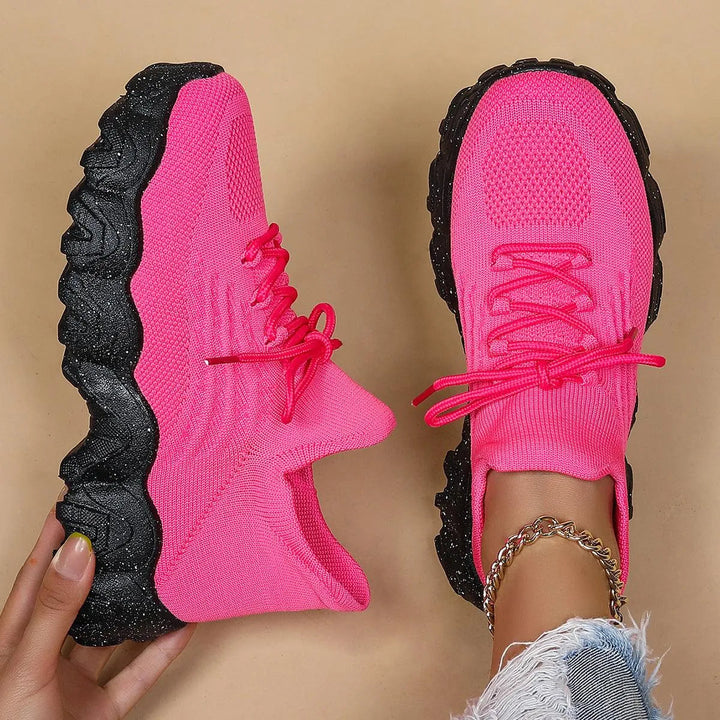 Levoire | Chaussures pour femmes en tissu respirant Rouge et noir