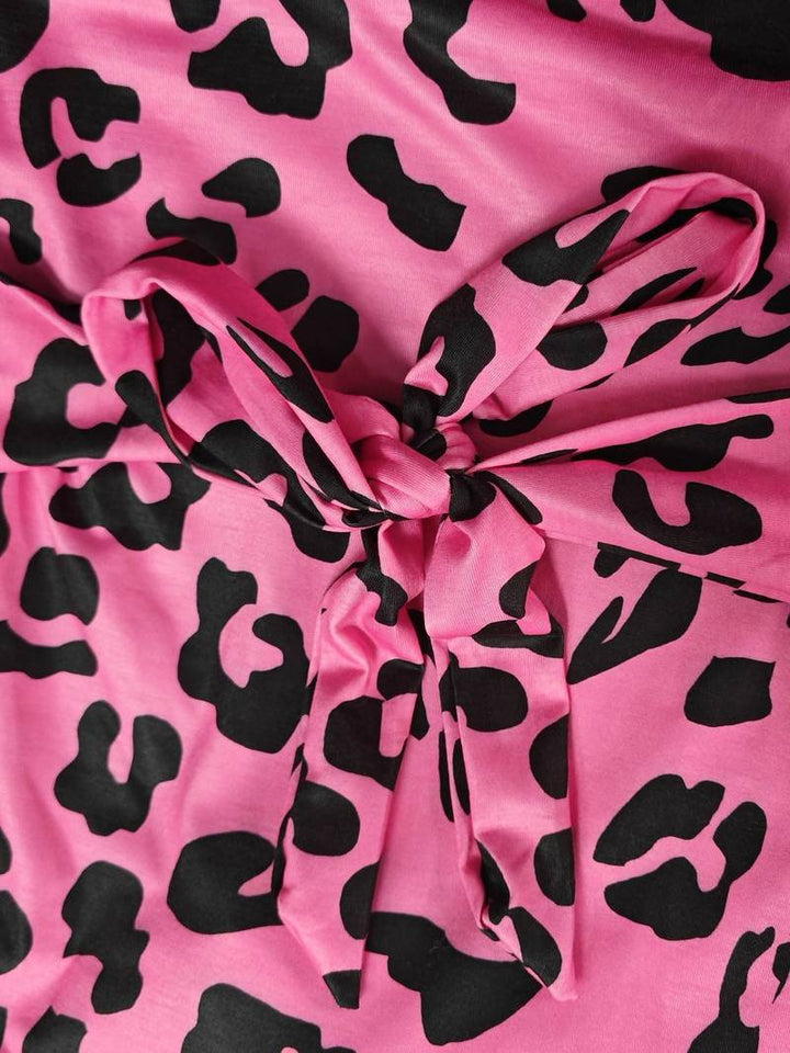 Levoire | Robe Fendue, Ajustée Avec Motif Léopard
