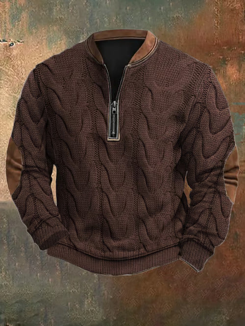 Levoire | Pull À Zip Réchauffant En Tricot Braun