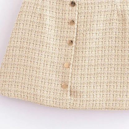 Levoire | Jupes en tweed en A avec boutonnière