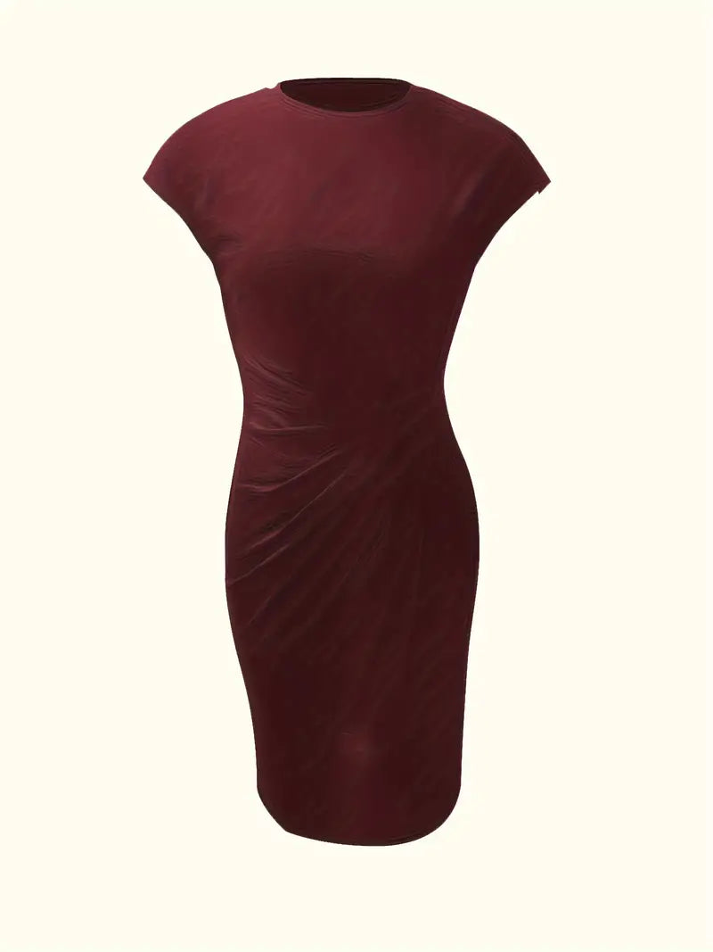 Levoire | Robe Unie Avec Encolure Ronde Et Encolure Ronde