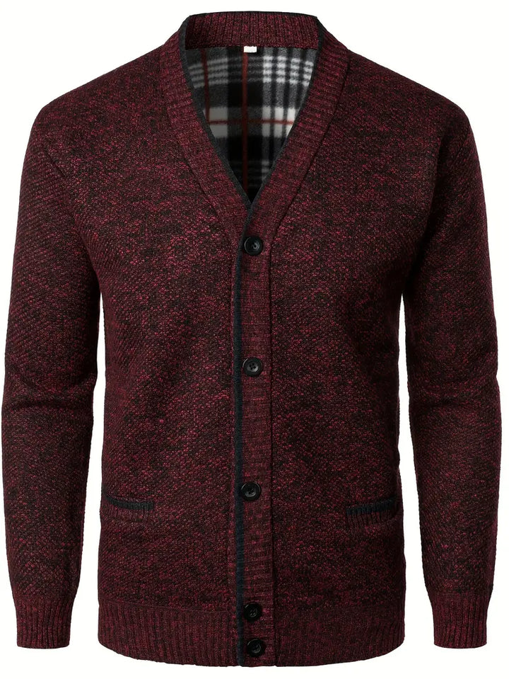 Levoire | Élégant Gilet Classique Pour Homme Avec Poches Et Col En V Bourgogne