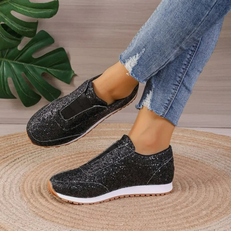 Levoire | Baskets À Paillettes Pour Femmes Noir