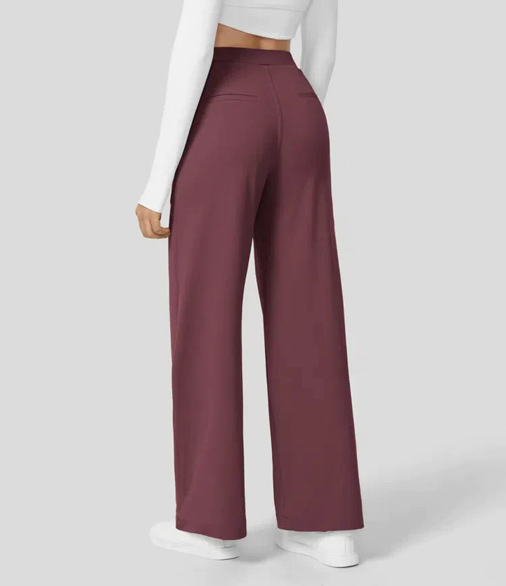 Levoire | Pantalon Palazzo Évasé Taille Haute Pour Femmes