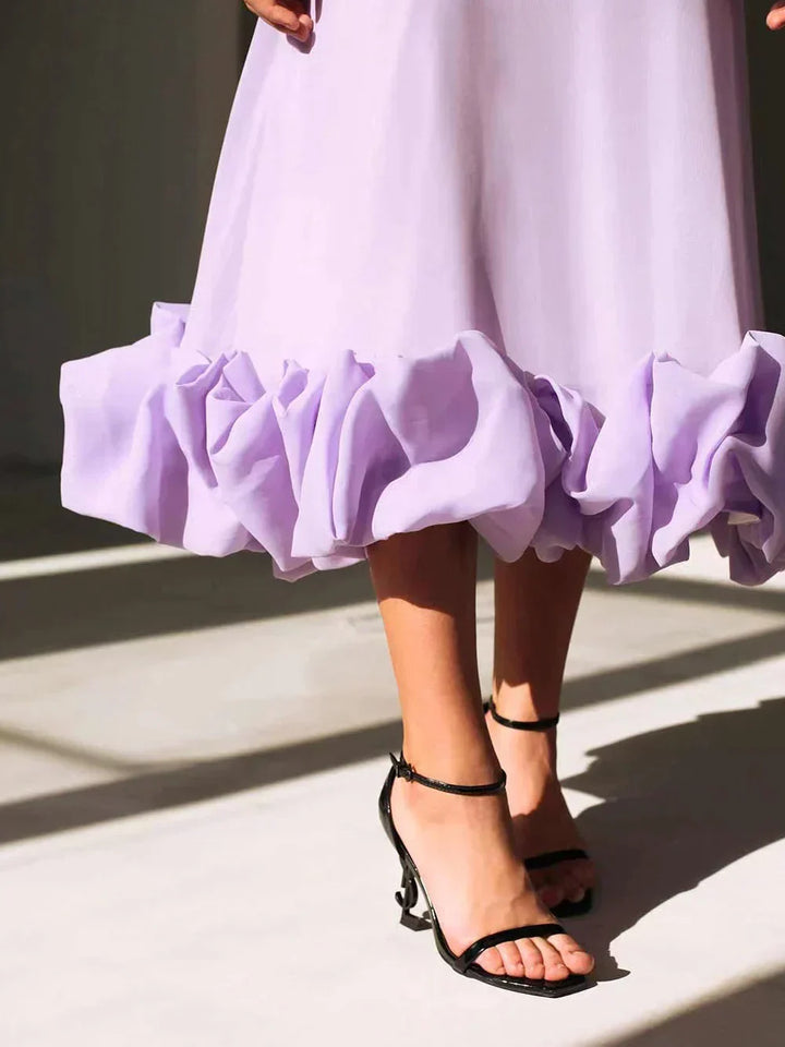 Levoire | Robe midi avec volant et bustier