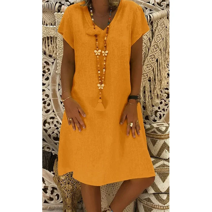 Levoire | Robe midi pour femmes Orange