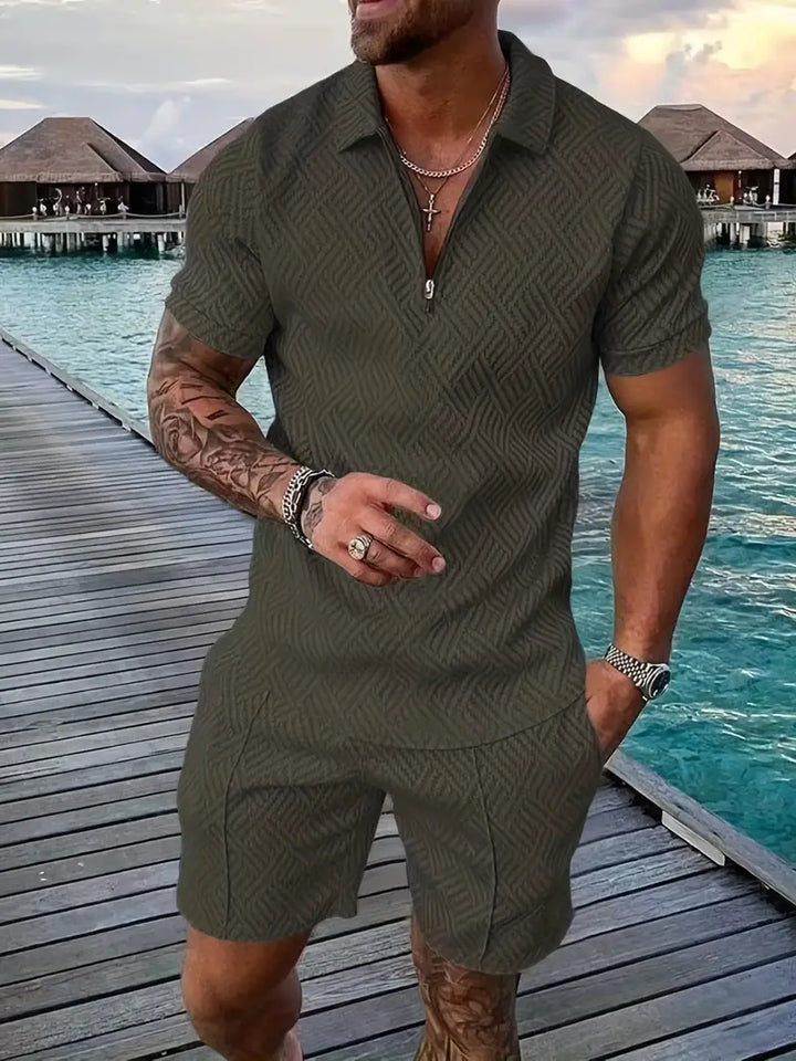 Levoire | Ensemble Élégant Pour Hommes Vert olive