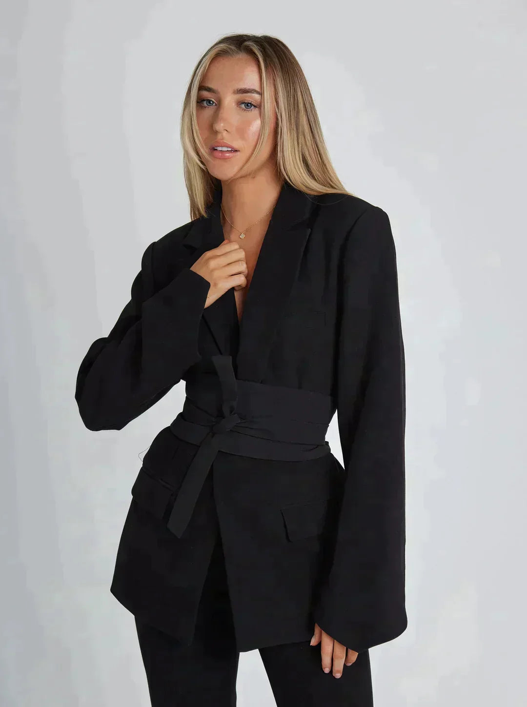Levoire | Blazer Avec Ceintures Supplémentaires Noir