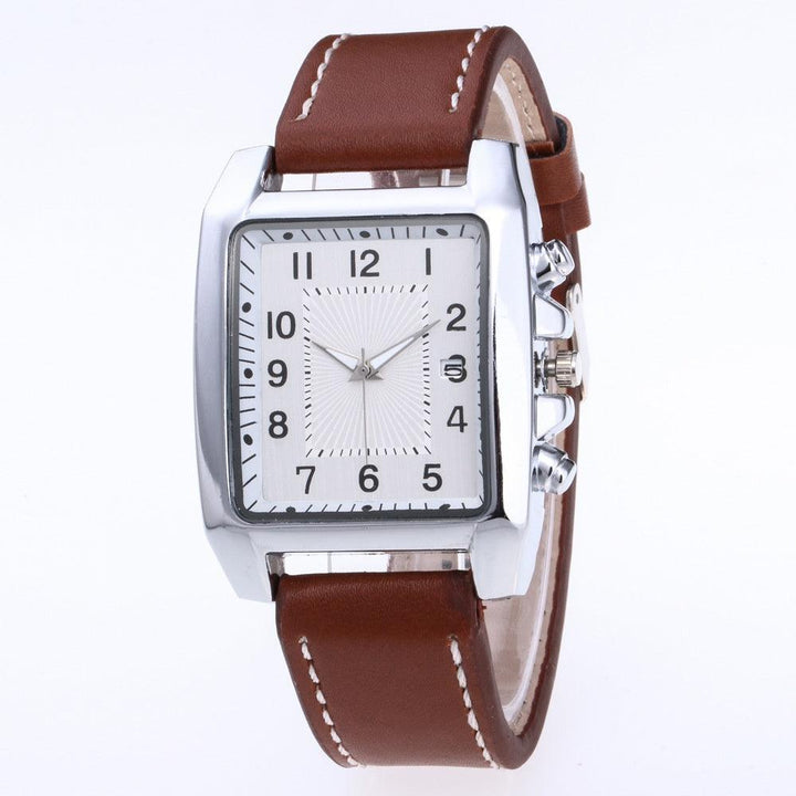 Levoire | Montres Classiques Pour Hommes Quadrat Brun argenté