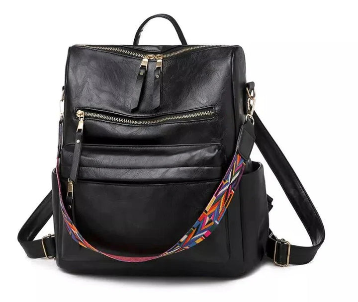 Levoire | Sac À Dos En Cuir Élégant Pour Femmes Musta