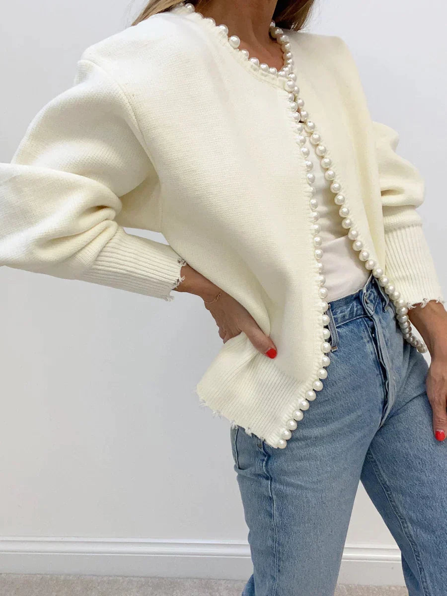 Levoire | Gilet pull avec perles