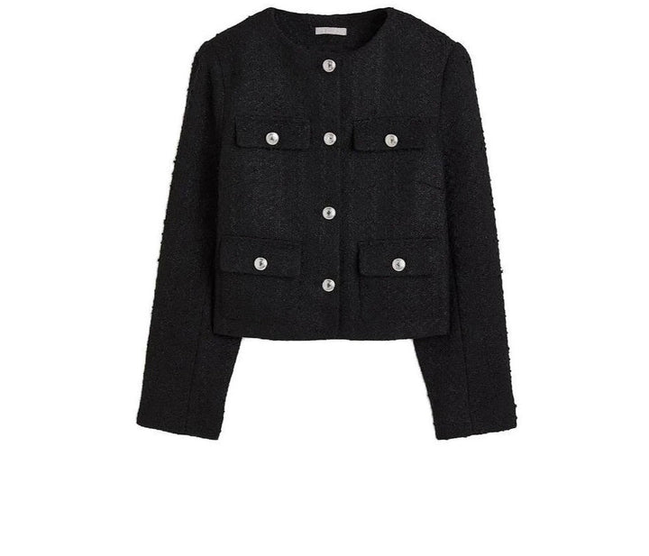 Levoire | Veste Boucle Classique Avec Patte De Boutonnage Noir